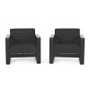 Christopher Knight Home Giovanna Outdoor Aluminum and Faux Wood Club Chair (Set of 2) - 2 of 4