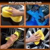 Unique Bargains Car Wash Towel Coral Fleece for Car Cleaning Wiping 9.84"x7.87"x0.39" Gray 2 Pcs - 3 of 4