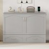 Whisen Pulley Structure Design Murphy Bed, Folded into a Cabinet with Drawer and USB Ports - 3 of 4