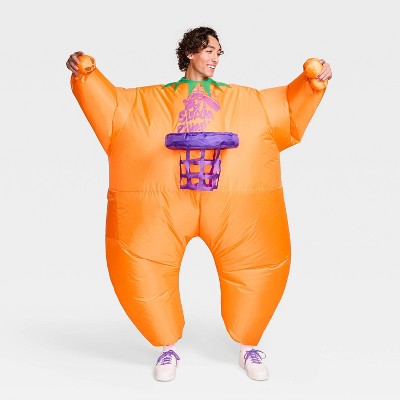 Adult Slam Dunk Pumpkin Halloween Costume Inflatable Suits - Hyde and EEK! Boutique™ Orange One Size Fits Most