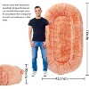 GustoWave Family Bean Bag Cushion, Washable Floor Cushion With Storage Pocket for Pets and Kids - 3 of 4