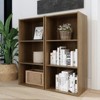 Galano Yunna 3 Tiers Small Toolless Bookcase (2 Pcs) - Knotty Oak - 2 of 4