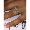 Pompeii3 VS 1/2ct Pave Halo Oval Engagement Split Shank Ring Setting 14K White Gold - 4 of 4