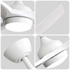 TOBILI 52 Inch Modern White Ceiling Fan with 18W LED Light and 3 ABS Blades Noiseless Reversible DC Motor - 3 of 4