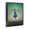 Stupell Industries Beauty and Birds at Night Blue Teal Illustration Black Framed Giclee Art - 3 of 4