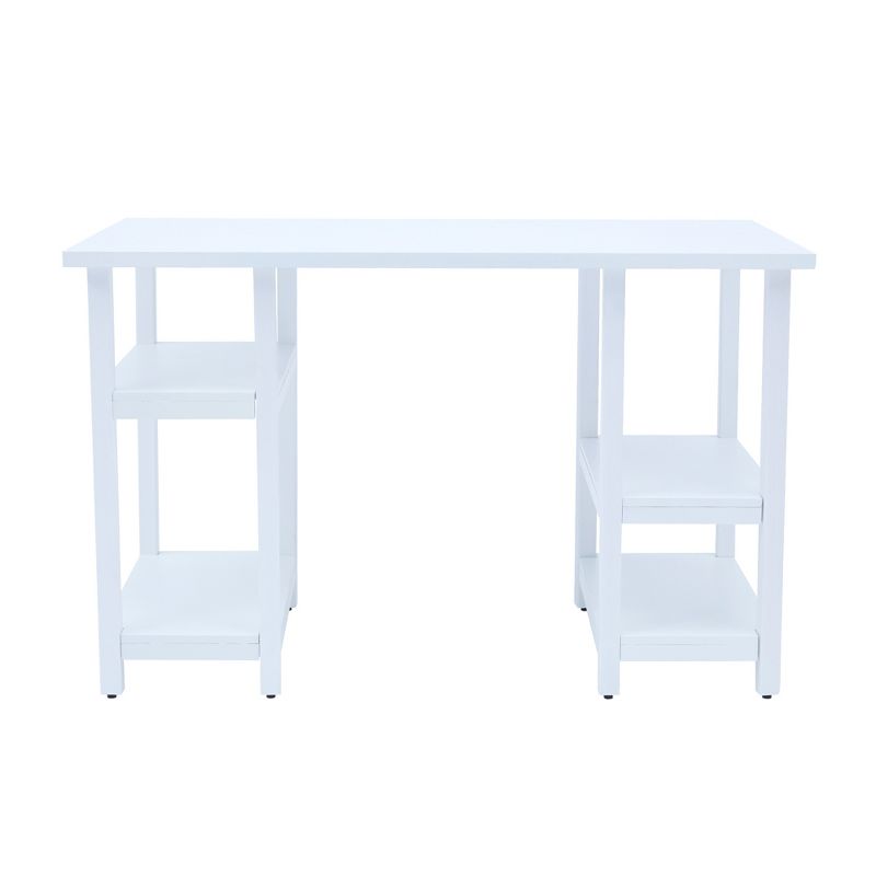 Teamson Kids Wooden Desk & Chair Set with Open Shelving for Storage Below, White, 2 of 13