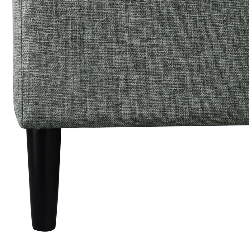 Breighton Home Designs4Comfort Magnolia Storage Ottoman with Reversible Trays Light Charcoal Gray Fabric, 5 of 8