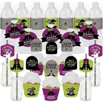 Big Dot of Happiness Happy Halloween - Witch Party Favors and Cupcake Kit - Fabulous Favor Party Pack - 100 Pc