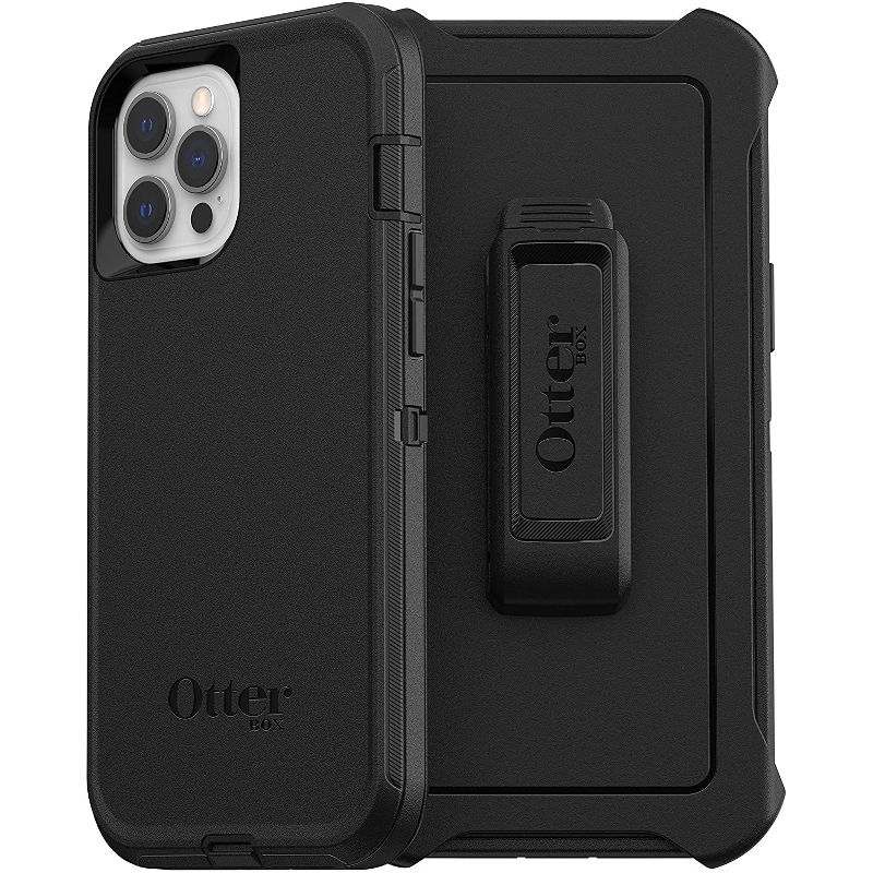OtterBox DEFENDER SERIES iPhone 12 Pro Max - Black - Manufacturer Refurbished, 1 of 2