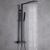 ONWITH 2-Function Thermostatic Complete Shower System With Rough-In Valve and Shower Head in Matte Black - 4 of 4