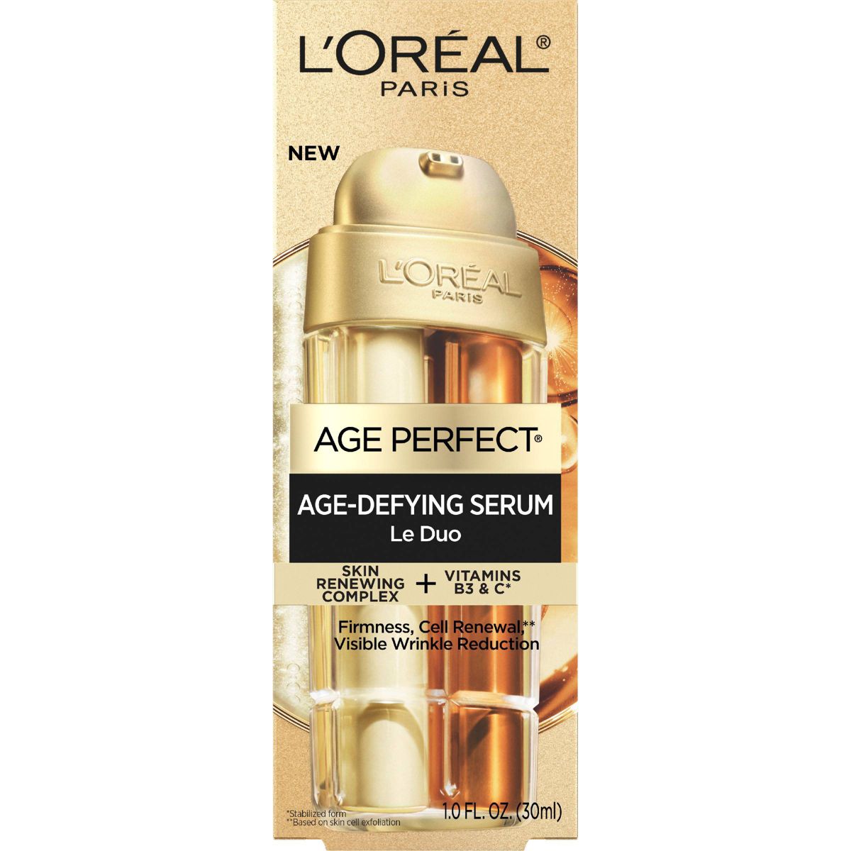 L'Oreal Paris Age Perfect Le Duo Skin Renewing & Vitamin C Serum - 1 fl oz - thumbnail 2