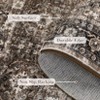 Vintage Floral Area Rug, Large Washable Stain Resistant Non Slip Low Pile Throw Carpet for Living Room Bedroom - 4 of 4