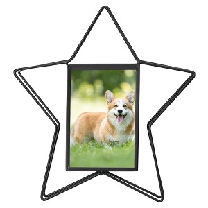 REGALWOVEN Metal Star Shape Freestand Picture Frame 4 x 6 - 1 of 4