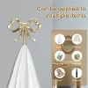 LunaLulinlk 2Pcs Bow Hook Decorative Bow Wall Hook Delicate Bow Coats Hook Brass Bow Knot Hook Beautiful Bowknot Wall Hook Stylish Bow Hat Hook - 3 of 4