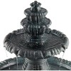 Hampton 56 3/4" High Large Italian Outdoor Decor Slate Stone Floor Fountain with Light LED 4-Tier Outside Garden Patio Yard Backyard - 3 of 4