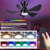 36 or 46 Inches Flush Mount Ceiling Fan with Light and Remote - 2 of 4