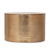 Yantic Modern Handcrafted Aluminum Drum Coffee Table Brass - Christopher Knight Home: No Assembly, Chic Decor - image 2 of 4