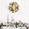 Pre-lit Christmas Wreath for Front Door, 22" Large Lighted Christmas Gnome Wreath, Winter Wreath with  Xmas Balls - 3 of 4