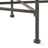 Lyngins Modern Powder Coated Iron Outdoor End Table, Black Brush Silver Finish Patio Side Table, Square Outdoor Side Table - 4 of 4