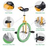 Yescom 20 In Wheel Outdoor Unicycle Leakproof Butyl Tire Circus Bike Balance Training for Adults Teenagers Kids, Yellow & Green Multi - 3 of 4