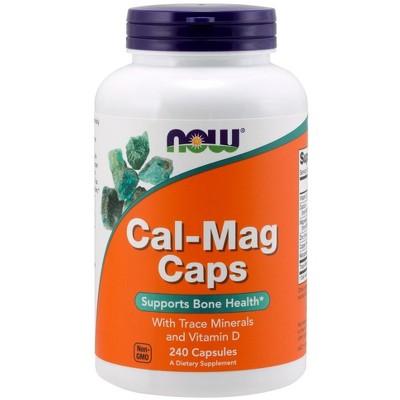 Calcium-Magnesium With Zinc, Copper & Trace Minerals by Now Foods  -  240 Capsule