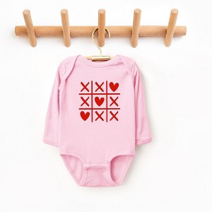 The Juniper Shop Tic Tac Heart Baby Long Sleeve Bodysuit - 1 of 3