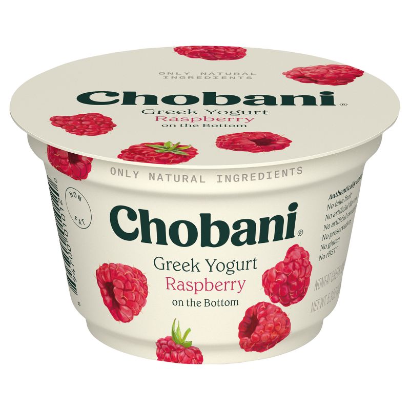 Chobani Raspberry on the Bottom Nonfat Greek Yogurt - 5.3oz, 1 of 9