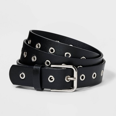 Women's Round Buckle Belt - Wild Fable™ Black : Target