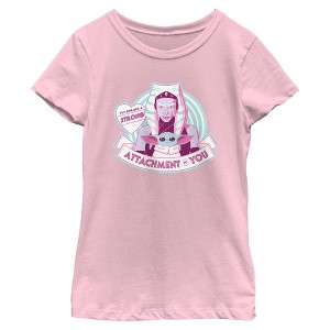 Girl's Star Wars: The Mandalorian Ahsoka And Grogu Attachment To You T-Shirt - 1 of 4