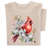 Collections Etc Cardinal Watercolor Short Sleeve Graphic T-Shirt Medium Women Sand - 4 of 4