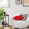 Lips Forever Throw Pillow Berry - Room Essentials™: Velvet Novelty Shape, Polyester Fill, Spot Clean, Indoor Use - image 2 of 4