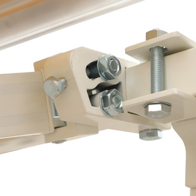 Beige 118'' Retractable Patio Awning with Aluminum Frame