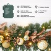 6FT Christmas Decorations Gold Christmas Garland with Electroplated Balls, Pinecones & Foliage, PVC Artificial Greenery - 3 of 4