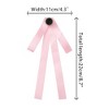 INSPIRE CHIC Women's Ribbon Bowknot Pre-Tied Pin Brooch Ties with Black Rhinestone - 2 of 4