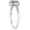 Pompeii3 Oval Tanzanite Halo Diamond Ring 10K White Gold - 2 of 4
