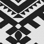 black, white rhombus border