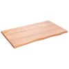 vidaXL Wall Shelf Light Brown 39.4 in.x23.6 in.x(0.8 in.-1.6 in.) Treated Solid Wood Oak - 2 of 4
