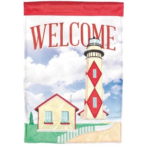 Magnolia Garden Welcome Lighthouse 13 x 18 Inch Polyester Garden Flag - 1 of 2