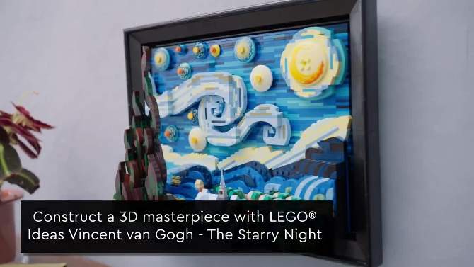 LEGO Ideas Vincent van Gogh - The Starry Night Art Set 21333, 2 of 10, play video