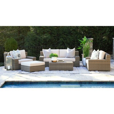 Oakley 5pc Deep Seating Set with Sunbrella - Canopy Home and Garden