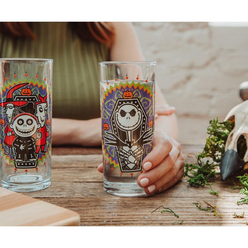 Silver Buffalo Disney The Nightmare Before Christmas Day of the Dead Tumbler Glasses | Set of 4, 5 of 9
