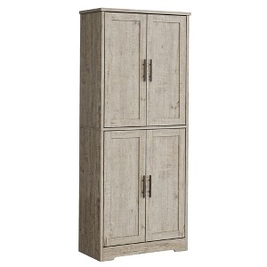 Pantry Cabinet, 70" Kitchen Pantry Cabinet with Doors and Adjustable Shelves, Freestanding Cupboard - 1 of 4