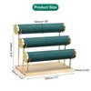 Unique Bargains Metal Wood Velvet 3 Tier Jewelry Organizer Stand - 2 of 4
