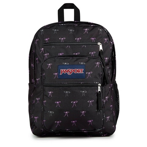 JanSport Big Student 17" Backpack Fits 15" Laptop Water Resistant - Black Bows