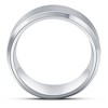 Pompeii3 Titanium Mens Comfort Fit Brushed Beveled Polished Edge Wedding Band 7MM - 4 of 4
