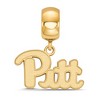 Black Bow Jewelry 14k Yellow Gold Plated Sterling Silver Pittsburgh Panthers NCAA Bead Charm - 3 of 4
