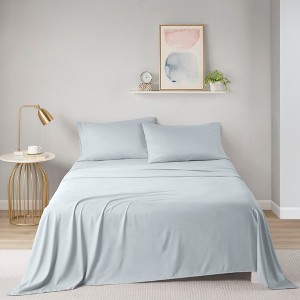 Elegant Smooth Solid Microfiber Sheet Set, All Season Bedding Set, Cozy Home Textile for Modern Bedroom Decor - 1 of 4
