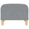 vidaXL Footstool Light Gray 27.6 in.x21.7 in.x16.1 in. Fabric - 4 of 4
