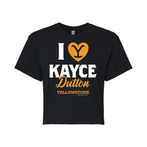 Women's - Yellowstone - I Love Kayce Cropped Graphic T-Shirt - 1 of 4