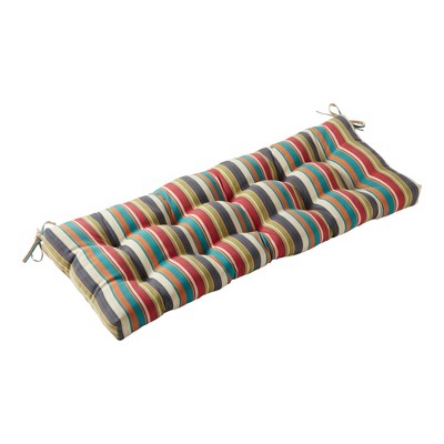 Kensington Garden 17"x44" Striped Outdoor Bench Cushion Sunset: Water ...